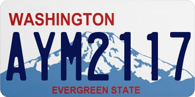 WA license plate AYM2117