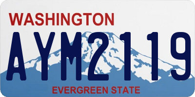 WA license plate AYM2119