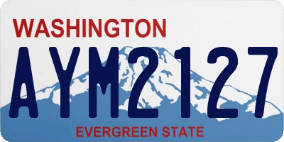 WA license plate AYM2127