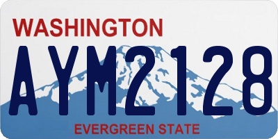 WA license plate AYM2128