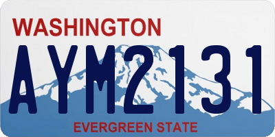 WA license plate AYM2131
