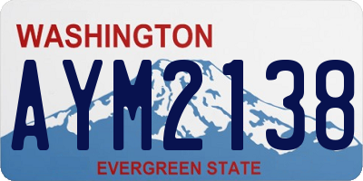 WA license plate AYM2138