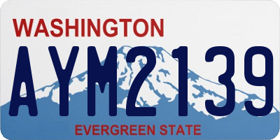 WA license plate AYM2139