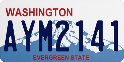 WA license plate AYM2141