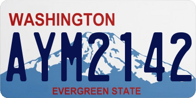 WA license plate AYM2142