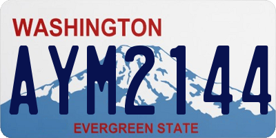 WA license plate AYM2144