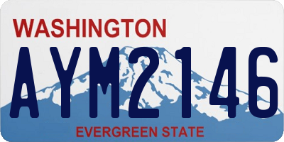 WA license plate AYM2146