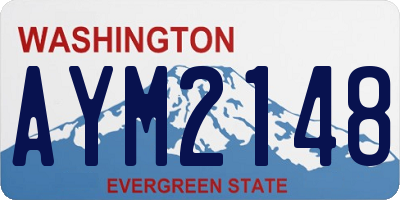WA license plate AYM2148