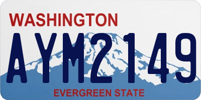 WA license plate AYM2149