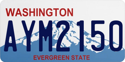 WA license plate AYM2150