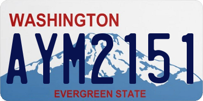 WA license plate AYM2151