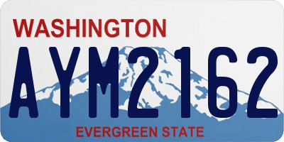 WA license plate AYM2162