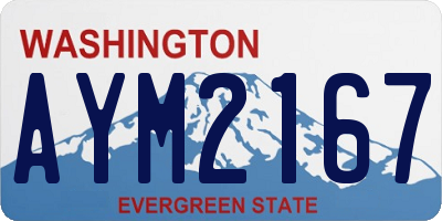 WA license plate AYM2167