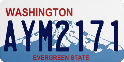 WA license plate AYM2171