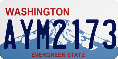 WA license plate AYM2173