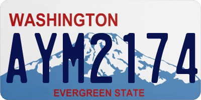 WA license plate AYM2174