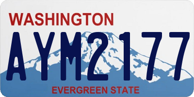 WA license plate AYM2177
