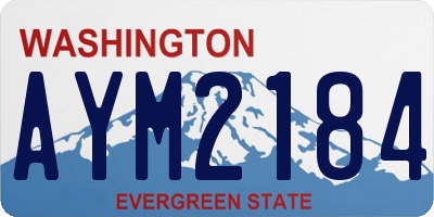 WA license plate AYM2184