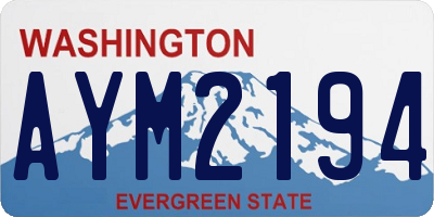 WA license plate AYM2194