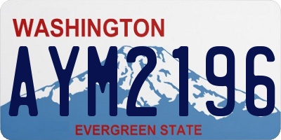 WA license plate AYM2196