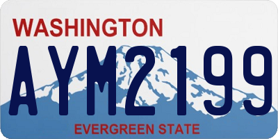 WA license plate AYM2199