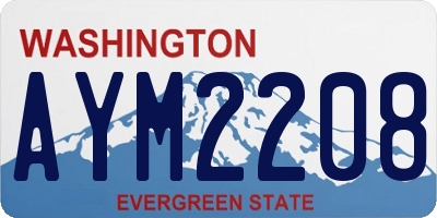 WA license plate AYM2208