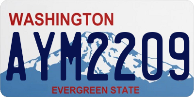 WA license plate AYM2209