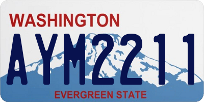WA license plate AYM2211
