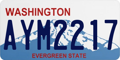 WA license plate AYM2217