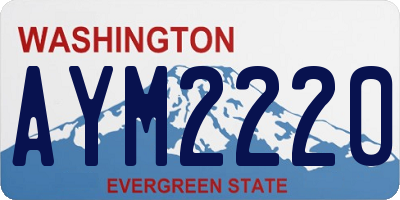 WA license plate AYM2220