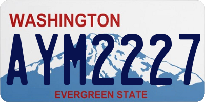 WA license plate AYM2227