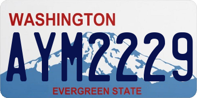 WA license plate AYM2229