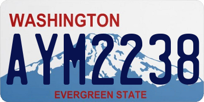 WA license plate AYM2238