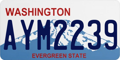 WA license plate AYM2239
