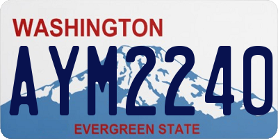 WA license plate AYM2240