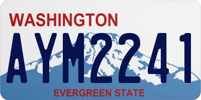 WA license plate AYM2241