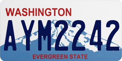 WA license plate AYM2242