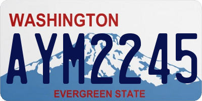 WA license plate AYM2245