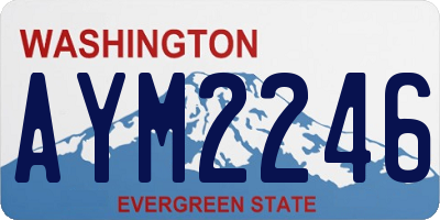 WA license plate AYM2246