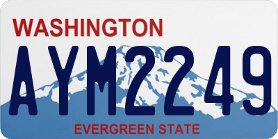 WA license plate AYM2249