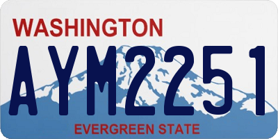 WA license plate AYM2251