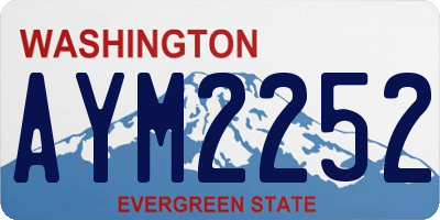 WA license plate AYM2252