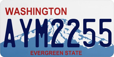 WA license plate AYM2255