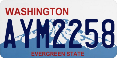 WA license plate AYM2258