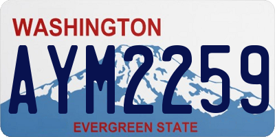 WA license plate AYM2259