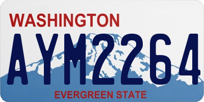 WA license plate AYM2264