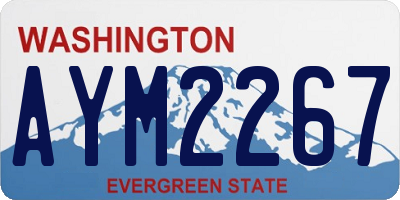 WA license plate AYM2267