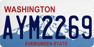 WA license plate AYM2269