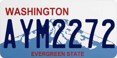 WA license plate AYM2272