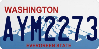 WA license plate AYM2273